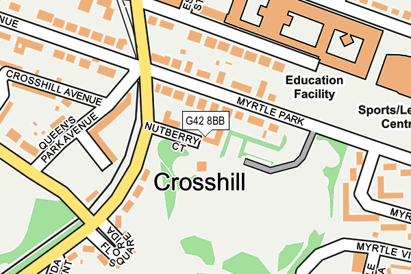 G42 8BB map - OS OpenMap – Local (Ordnance Survey)