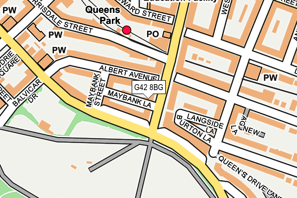 G42 8BG map - OS OpenMap – Local (Ordnance Survey)