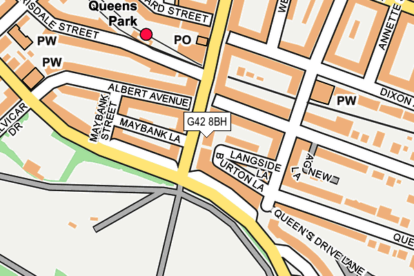 G42 8BH map - OS OpenMap – Local (Ordnance Survey)