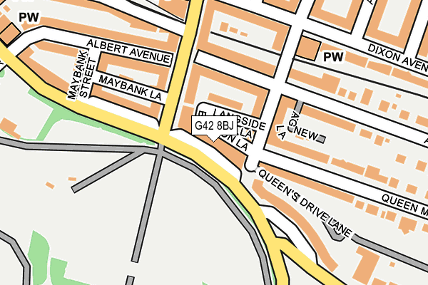 G42 8BJ map - OS OpenMap – Local (Ordnance Survey)