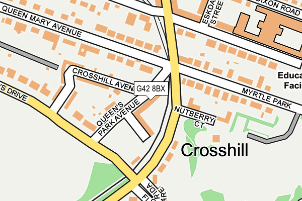 G42 8BX map - OS OpenMap – Local (Ordnance Survey)