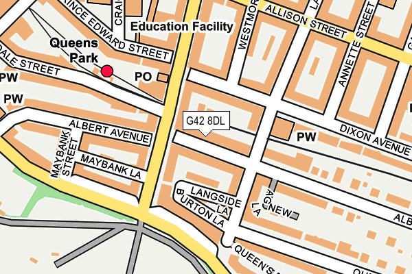 G42 8DL map - OS OpenMap – Local (Ordnance Survey)