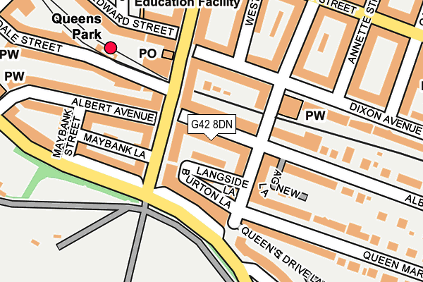 G42 8DN map - OS OpenMap – Local (Ordnance Survey)