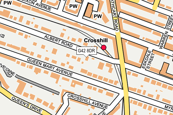 G42 8DR map - OS OpenMap – Local (Ordnance Survey)