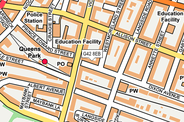 G42 8EB map - OS OpenMap – Local (Ordnance Survey)