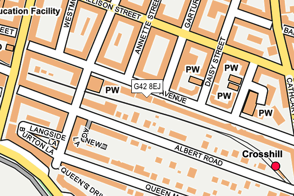 G42 8EJ map - OS OpenMap – Local (Ordnance Survey)