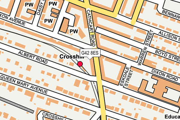 G42 8ES map - OS OpenMap – Local (Ordnance Survey)