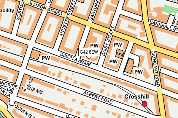 G42 8EW map - OS OpenMap – Local (Ordnance Survey)