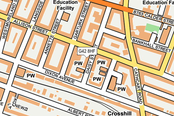 G42 8HF map - OS OpenMap – Local (Ordnance Survey)