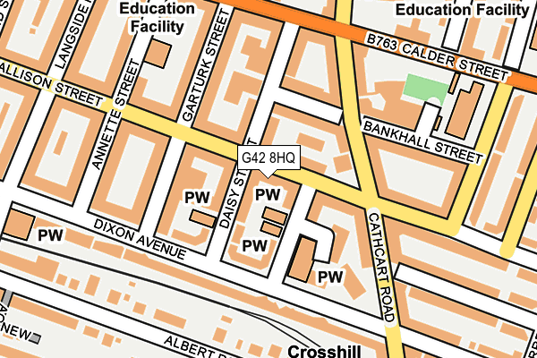 G42 8HQ map - OS OpenMap – Local (Ordnance Survey)