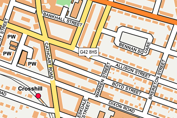 G42 8HS map - OS OpenMap – Local (Ordnance Survey)