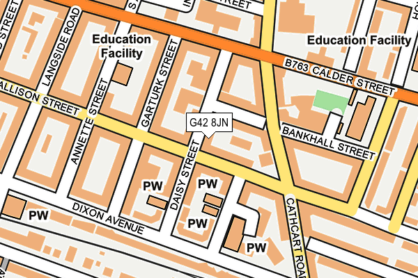 G42 8JN map - OS OpenMap – Local (Ordnance Survey)
