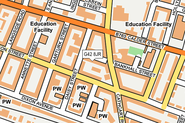 G42 8JR map - OS OpenMap – Local (Ordnance Survey)