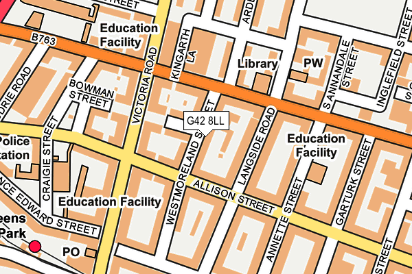 G42 8LL map - OS OpenMap – Local (Ordnance Survey)