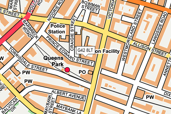 G42 8LT map - OS OpenMap – Local (Ordnance Survey)