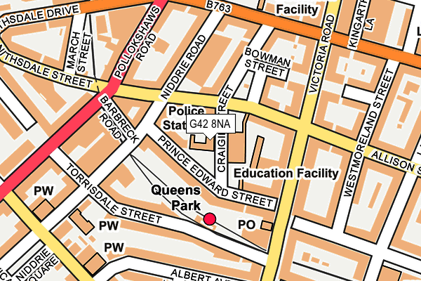 G42 8NA map - OS OpenMap – Local (Ordnance Survey)