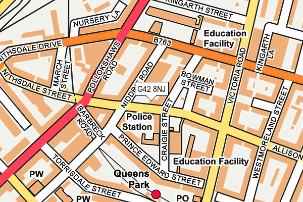 G42 8NJ map - OS OpenMap – Local (Ordnance Survey)
