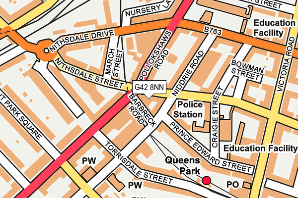 G42 8NN map - OS OpenMap – Local (Ordnance Survey)