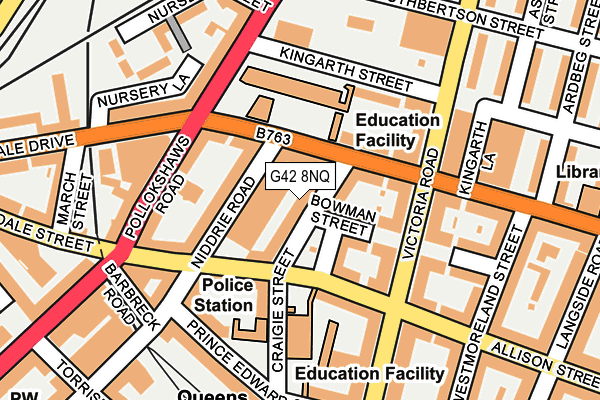 G42 8NQ map - OS OpenMap – Local (Ordnance Survey)