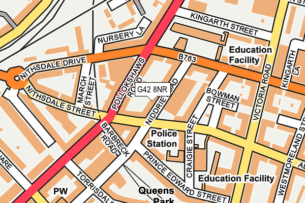 G42 8NR map - OS OpenMap – Local (Ordnance Survey)