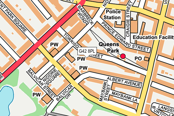 G42 8PL map - OS OpenMap – Local (Ordnance Survey)