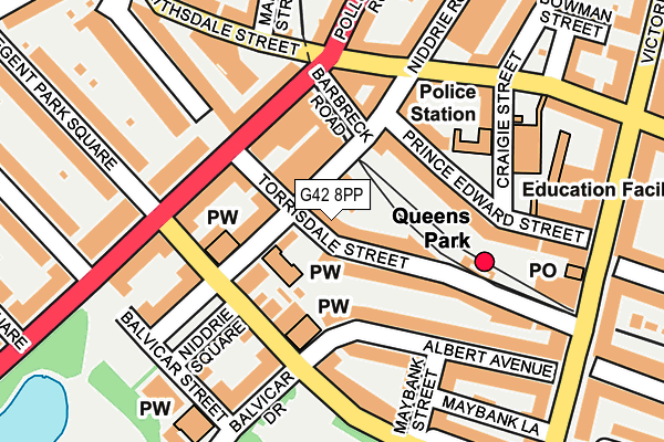 G42 8PP map - OS OpenMap – Local (Ordnance Survey)
