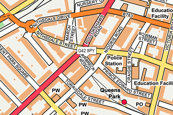 G42 8PY map - OS OpenMap – Local (Ordnance Survey)