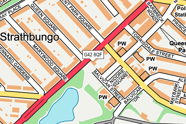 G42 8QF map - OS OpenMap – Local (Ordnance Survey)