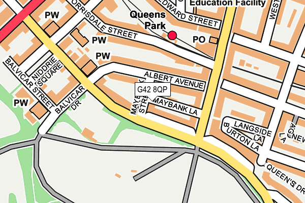 G42 8QP map - OS OpenMap – Local (Ordnance Survey)