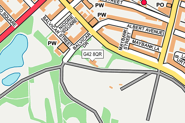 G42 8QR map - OS OpenMap – Local (Ordnance Survey)