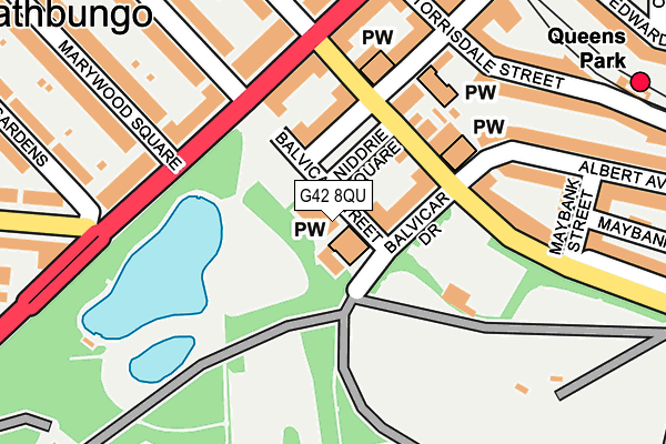 G42 8QU map - OS OpenMap – Local (Ordnance Survey)