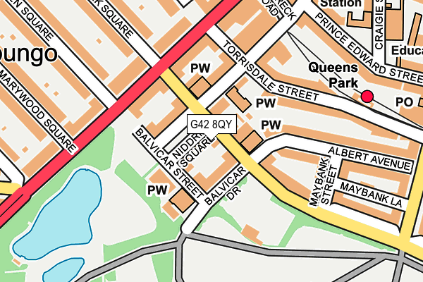 G42 8QY map - OS OpenMap – Local (Ordnance Survey)