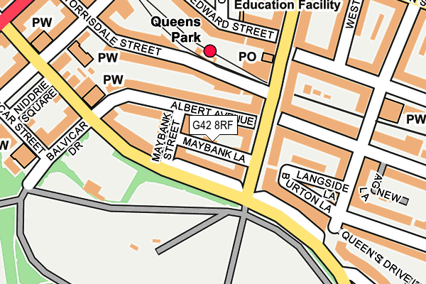 G42 8RF map - OS OpenMap – Local (Ordnance Survey)