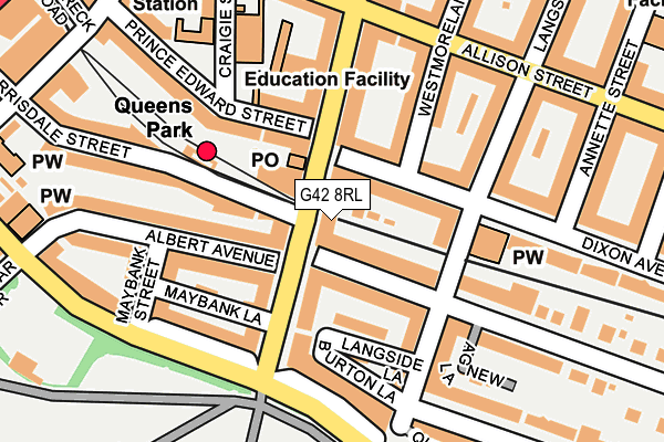 G42 8RL map - OS OpenMap – Local (Ordnance Survey)