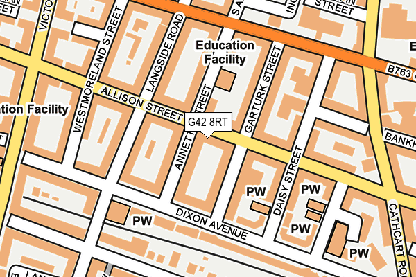 G42 8RT map - OS OpenMap – Local (Ordnance Survey)