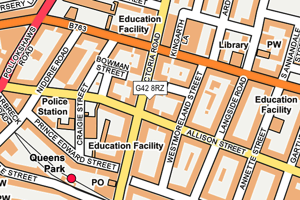 G42 8RZ map - OS OpenMap – Local (Ordnance Survey)