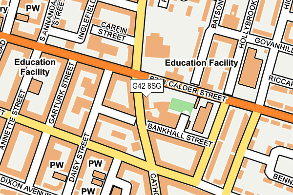 G42 8SG map - OS OpenMap – Local (Ordnance Survey)