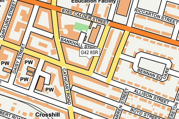 G42 8SR map - OS OpenMap – Local (Ordnance Survey)