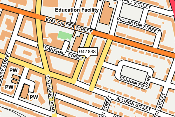 G42 8SS map - OS OpenMap – Local (Ordnance Survey)