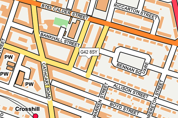 G42 8SY map - OS OpenMap – Local (Ordnance Survey)