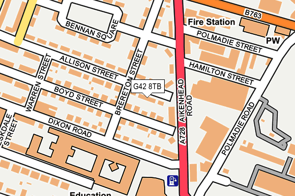 G42 8TB map - OS OpenMap – Local (Ordnance Survey)