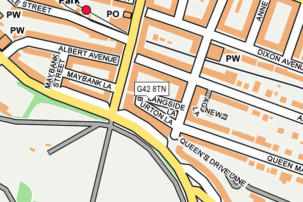 G42 8TN map - OS OpenMap – Local (Ordnance Survey)