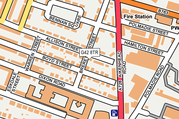 G42 8TR map - OS OpenMap – Local (Ordnance Survey)