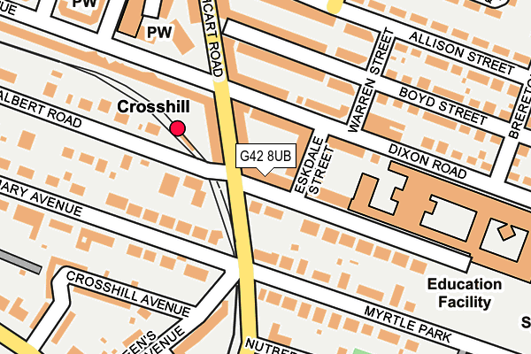 G42 8UB map - OS OpenMap – Local (Ordnance Survey)