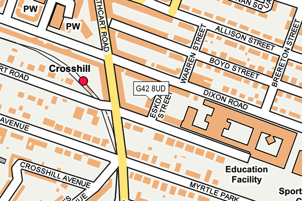 G42 8UD map - OS OpenMap – Local (Ordnance Survey)