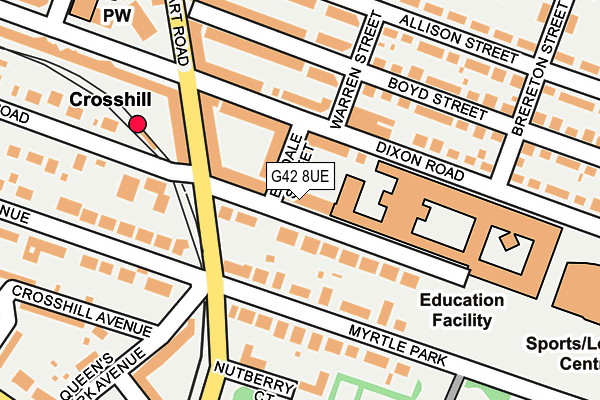 G42 8UE map - OS OpenMap – Local (Ordnance Survey)