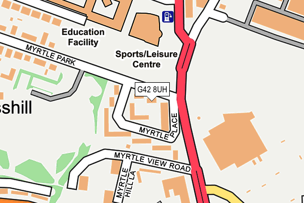 G42 8UH map - OS OpenMap – Local (Ordnance Survey)