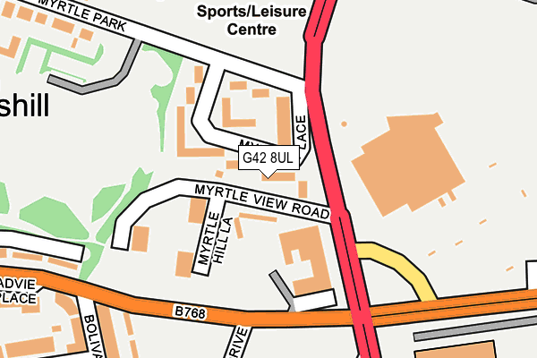 G42 8UL map - OS OpenMap – Local (Ordnance Survey)