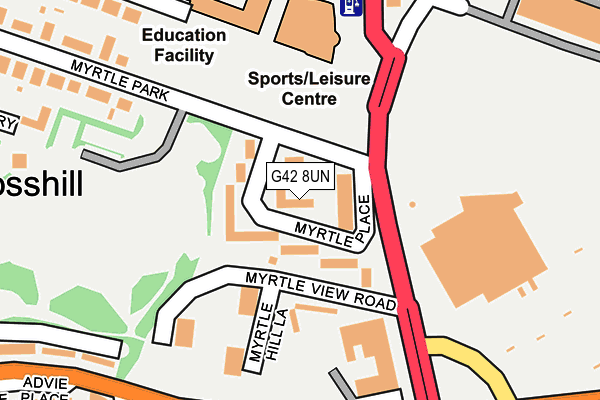 G42 8UN map - OS OpenMap – Local (Ordnance Survey)