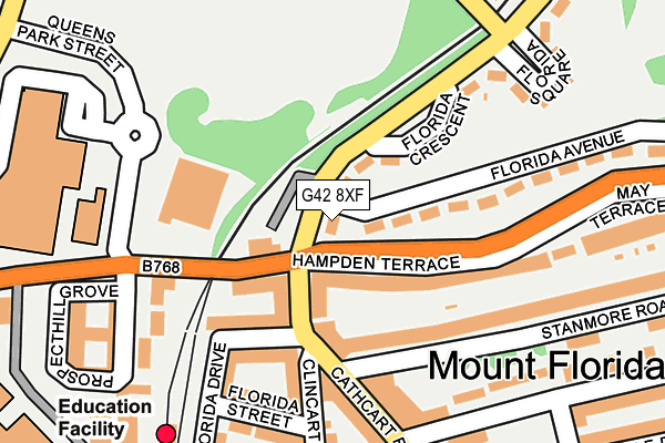G42 8XF map - OS OpenMap – Local (Ordnance Survey)